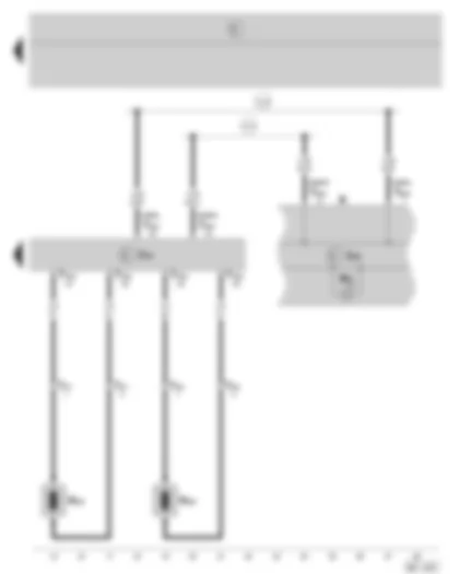 Wiring Diagram  SKODA FABIA 2000 - Airbag control unit - belt tensioner igniter - dash panel insert