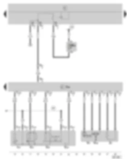 Wiring Diagram  SKODA FABIA 2000 - heated and adjustable exterior mirror for driver door - fuse holder