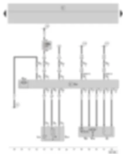 Wiring Diagram  SKODA FABIA 2000 - electrical window regulator for front passenger door - heated and adjustable exterior mirror for front passenger door - fuse holder
