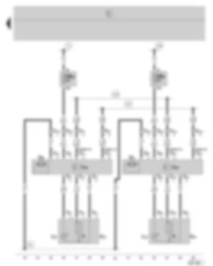 Wiring Diagram  SKODA FABIA 2000 - rear left electrical window regulator - rear right electrical window regulator - fuse holder