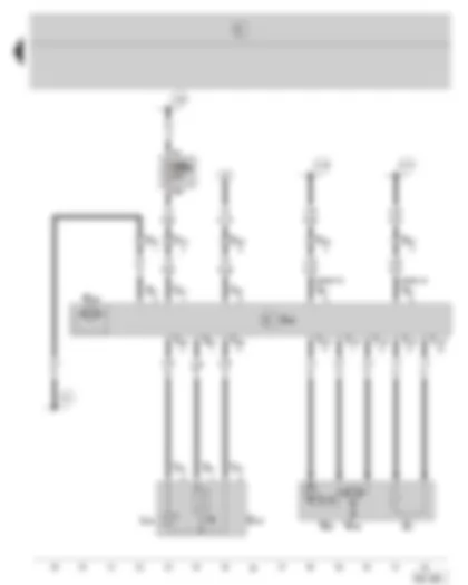 Wiring Diagram  SKODA FABIA 2000 - electrical window regulator for front passenger door - heated and adjustable exterior mirror for front passenger door - fuse holder