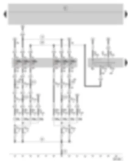 Wiring Diagram  SKODA FABIA 2000 - Headlight dipper/flasher switch - headlight - fuse holder