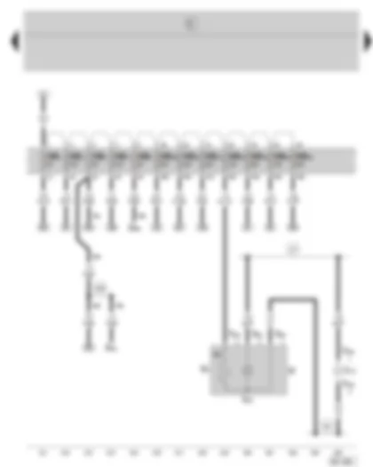Wiring Diagram  SKODA FABIA 2000 - Socket - cigarette lighter - ashtray light - fuse holder