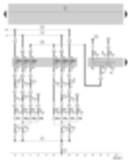 Wiring Diagram  SKODA FABIA 2000 - Headlight dipper/flasher switch - headlight - fuse holder