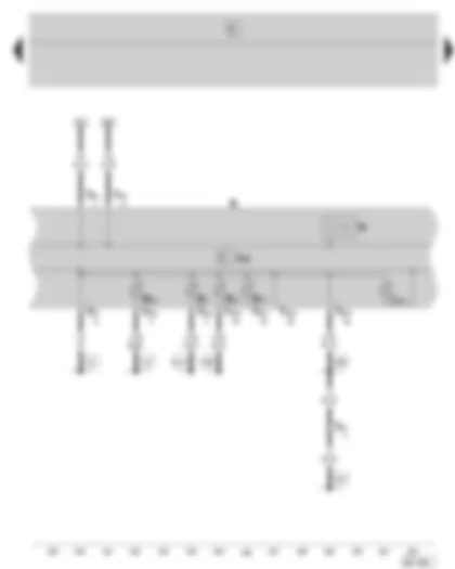 Wiring Diagram  SKODA FABIA 2000 - Dash panel insert - control unit in dash panel insert - warning lamps - digital clock