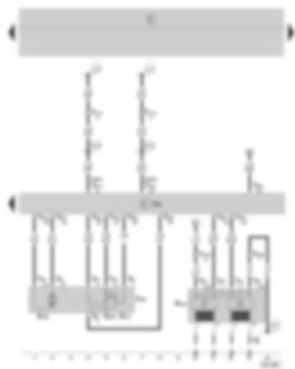 Wiring Diagram  SKODA FABIA 2000 - Simos control unit - throttle valve control unit - ignition system