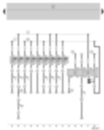 Wiring Diagram  SKODA FABIA 2000 - Fuel pump relay - fuse holder