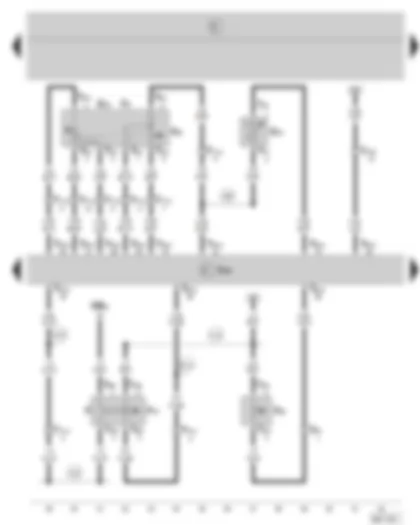 Wiring Diagram  SKODA FABIA 2000 - Diesel direct injection system control unit - accelerator pedal position sender - intake manifold temperature sender - brake pedal switch - clutch pedal switch