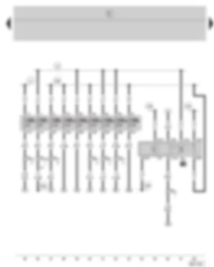 Wiring Diagram  SKODA FABIA 2000 - Fuel pump relay - fuse holder