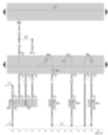 Wiring Diagram  SKODA FABIA 2000 - Air conditioning system control unit - temperature flap control motor - temperature sender