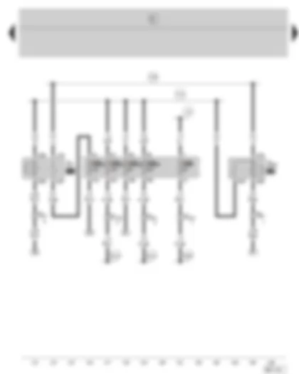 Wiring Diagram  SKODA FABIA 2000 - Fuel pump relay - diesel direct injection system relay - fuse holder