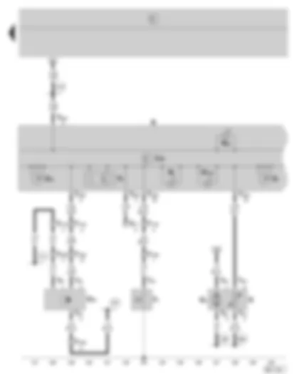 Wiring Diagram  SKODA FABIA 2000 - Dash panel insert - control unit in dash panel insert - warning lamps - oil pressure switch - fuel gauge sender - fuel pump - speedometer sender - fuel gauge - speedometer - odometer display