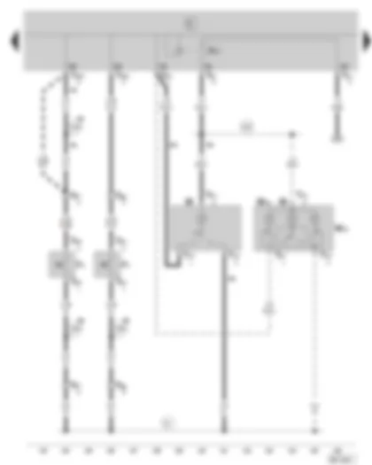 Wiring Diagram  SKODA FABIA 2000 - Front interior light - door contact switch (not valid for vehicles with central locking)