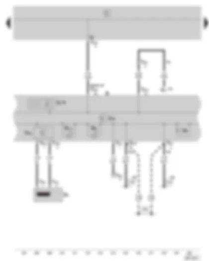 Wiring Diagram  SKODA FABIA 2000 - Immobilizer - dash panel insert - control unit in dash panel insert - warning lamps - buzzer/gong