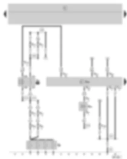 Wiring Diagram  SKODA FABIA 2000 - Diesel direct injection system control unit - glow plug relay - glow plugs - exhaust gas recirculation valve