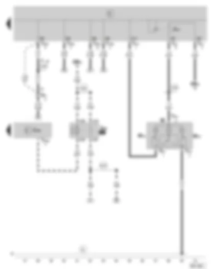 Wiring Diagram  SKODA FABIA 2000 - Convenience electric central control unit - front interior light - door warning light relay