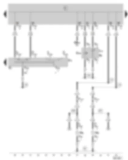 Wiring Diagram  SKODA FABIA 2000 - Turn signal switch - parking light switch - hazard warning light button - side turn signal