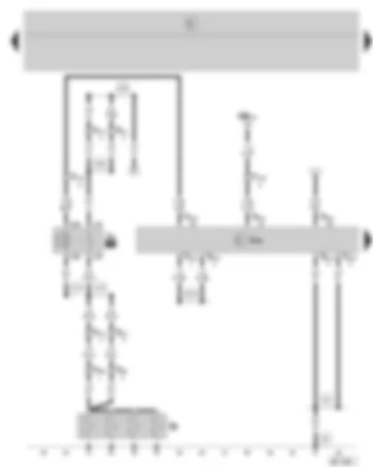 Wiring Diagram  SKODA FABIA 2000 - Diesel direct injection system control unit - glow plug relay - glow plugs