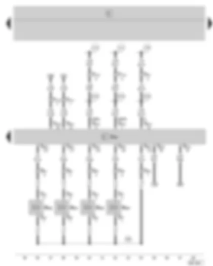 Wiring Diagram  SKODA FABIA 2002 - Diesel direct injection system control unit - unit injector valves