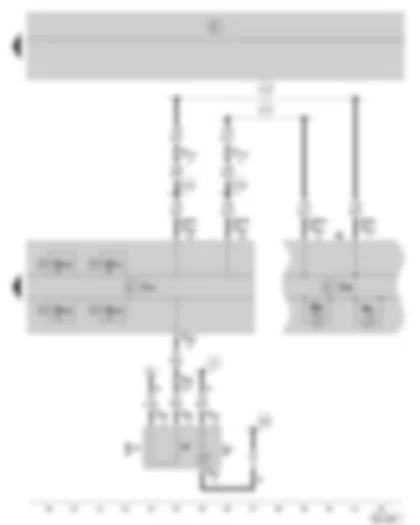 Wiring Diagram  SKODA FABIA 2001 - ABS control unit/ ABS with EDL and TCS - TCS switch - dash panel insert