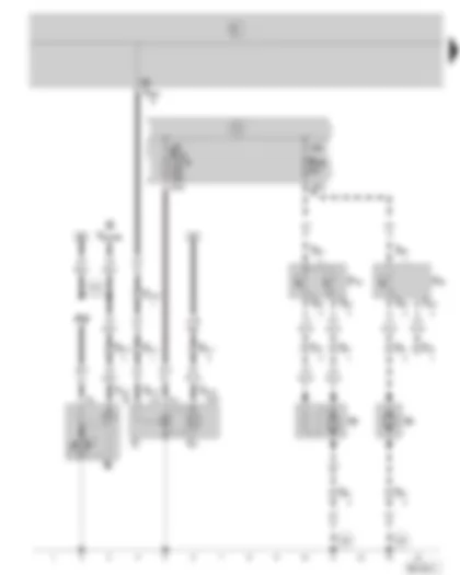Wiring Diagram  SKODA FABIA 2000 - Starter - alternator - radiator fan - fuse holder on the battery