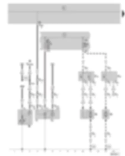 Wiring Diagram  SKODA FABIA 2000 - Starter - alternator - radiator fan - fuse holder on the battery