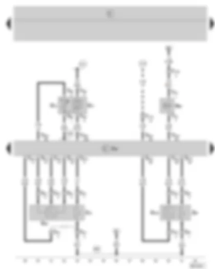 Wiring Diagram  SKODA FABIA 2000 - 4LV control unit - lambda probe - lambda probe after catalytic converter - intake manifold pressure sender and intake manifold temperature sender - activated charcoal filter system solenoid valve