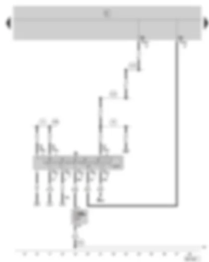 Wiring Diagram  SKODA FABIA 2001 - Ignition/starter switch - fuse holder