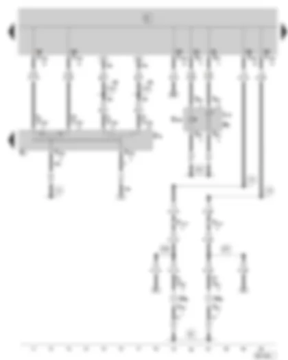 Wiring Diagram  SKODA FABIA 2002 - Turn signal switch - parking light switch - hazard warning light button - side turn signal