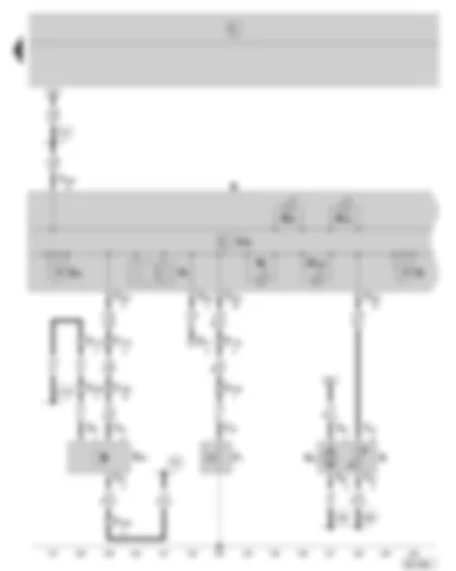 Wiring Diagram  SKODA FABIA 2002 - Dash panel insert - control unit in dash panel insert - warning lamps - oil pressure switch - fuel gauge sender - fuel pump - speedometer sender - fuel gauge - speedometer - odometer display