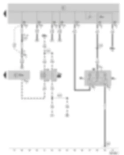 Wiring Diagram  SKODA FABIA 2002 - Convenience electric central control unit - front interior light - door warning light relay