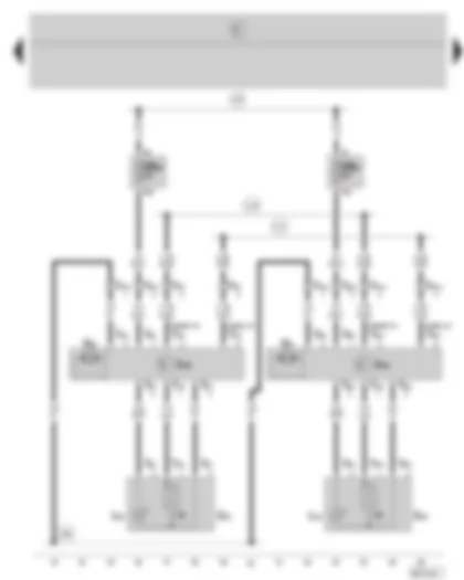 Wiring Diagram  SKODA FABIA 2001 - rear left electrical window regulator - rear right electrical window regulator - fuse holder