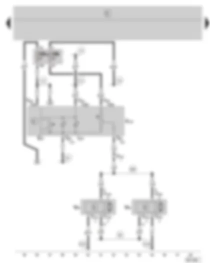 Wiring Diagram  SKODA FABIA 2002 - Illumination regulator - switches and instruments - headlight range control adjuster - fuse holder
