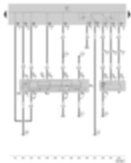 Wiring Diagram  SKODA FABIA 2002 - Windscreen wiper and rear wiper switch - windscreen wiper motor - (not valid for tailgate)