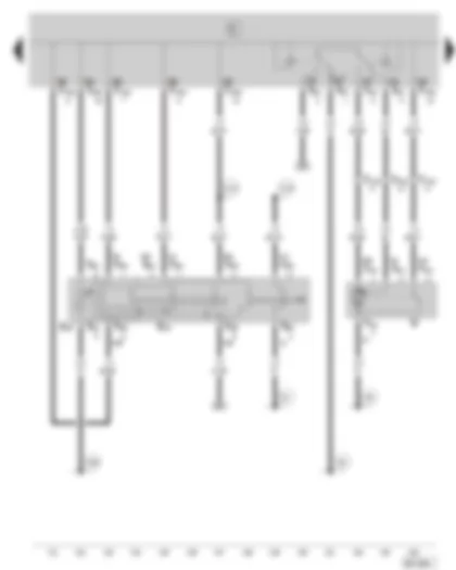 Wiring Diagram  SKODA FABIA 2002 - Windscreen wiper and rear wiper switch - windscreen wiper motor - (only for tailgate)