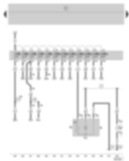 Wiring Diagram  SKODA FABIA 2002 - Socket - cigarette lighter - ashtray light - fuse holder