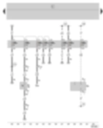 Wiring Diagram  SKODA FABIA 2002 - Reversing light switch - socket in luggage compartment - fuse holder