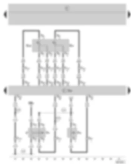 Wiring Diagram  SKODA FABIA 2002 - Motronic control unit - accelerator pedal position sender - brake pedal switch - clutch pedal switch