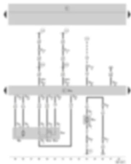 Wiring Diagram  SKODA FABIA 2002 - Motronic control unit - throttle valve control unit - secondary air pump motor