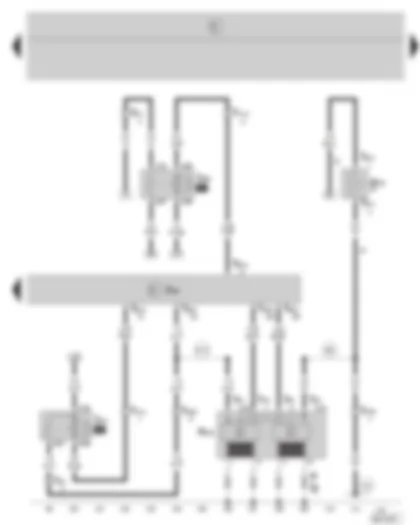 Wiring Diagram  SKODA FABIA 2002 - Motronic control unit - ignition system - secondary air pump relay