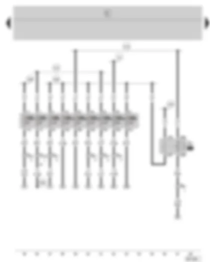 Wiring Diagram  SKODA FABIA 2001 - Fuel pump relay - fuse holder