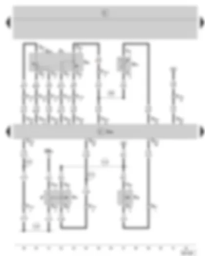 Wiring Diagram  SKODA FABIA 2001 - Diesel direct injection system control unit - accelerator pedal position sender - intake manifold temperature sender - brake pedal switch - clutch pedal switch