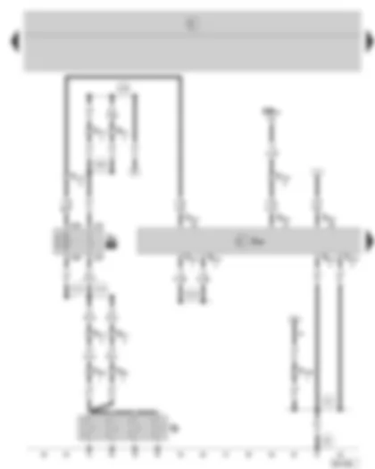 Wiring Diagram  SKODA FABIA 2002 - Diesel direct injection system control unit - glow plug relay - glow plugs