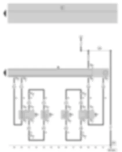 Wiring Diagram  SKODA FABIA 2001 - Radio - Rear loudspeaker