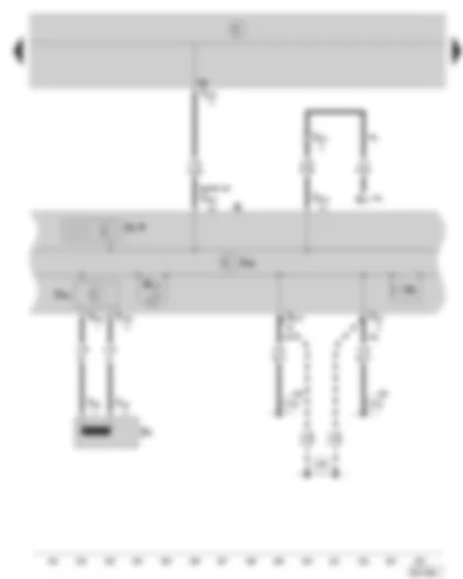Wiring Diagram  SKODA FABIA 2002 - Immobilizer - dash panel insert - control unit in dash panel insert - warning lamps - buzzer/gong