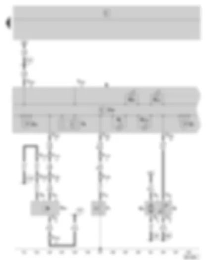 Wiring Diagram  SKODA FABIA 2002 - Dash panel insert - control unit in dash panel insert - warning lamps - oil pressure switch - fuel gauge sender - fuel pump - speedometer sender - fuel gauge - speedometer - odometer display