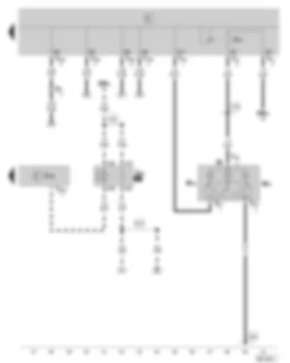 Wiring Diagram  SKODA FABIA 2002 - Convenience electric central control unit - front interior light - door warning light relay