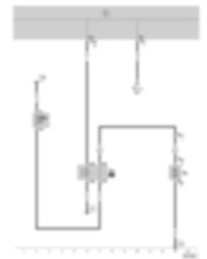 Wiring Diagram  SKODA FABIA 2002 - Headlight washer system relay - headlight washer system pump - fuse holder