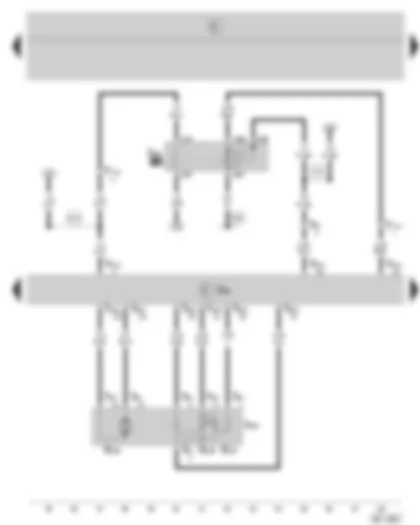 Wiring Diagram  SKODA FABIA 2003 - Simos control unit - throttle valve control unit - current supply relay for Simos