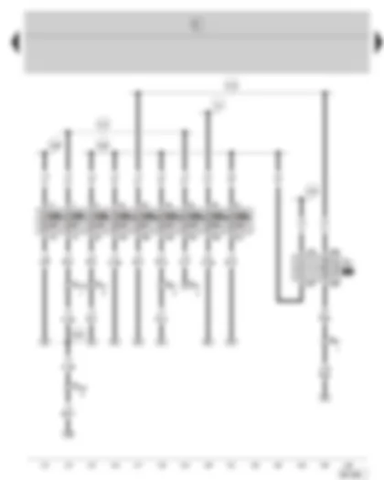 Wiring Diagram  SKODA FABIA 2002 - Fuel pump relay - fuse holder